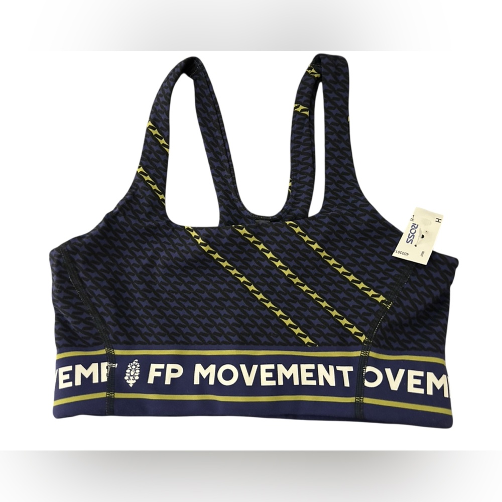 FP Movement New Never Better Sport Bra XS Blue/Green/White - Picture 5 of 7